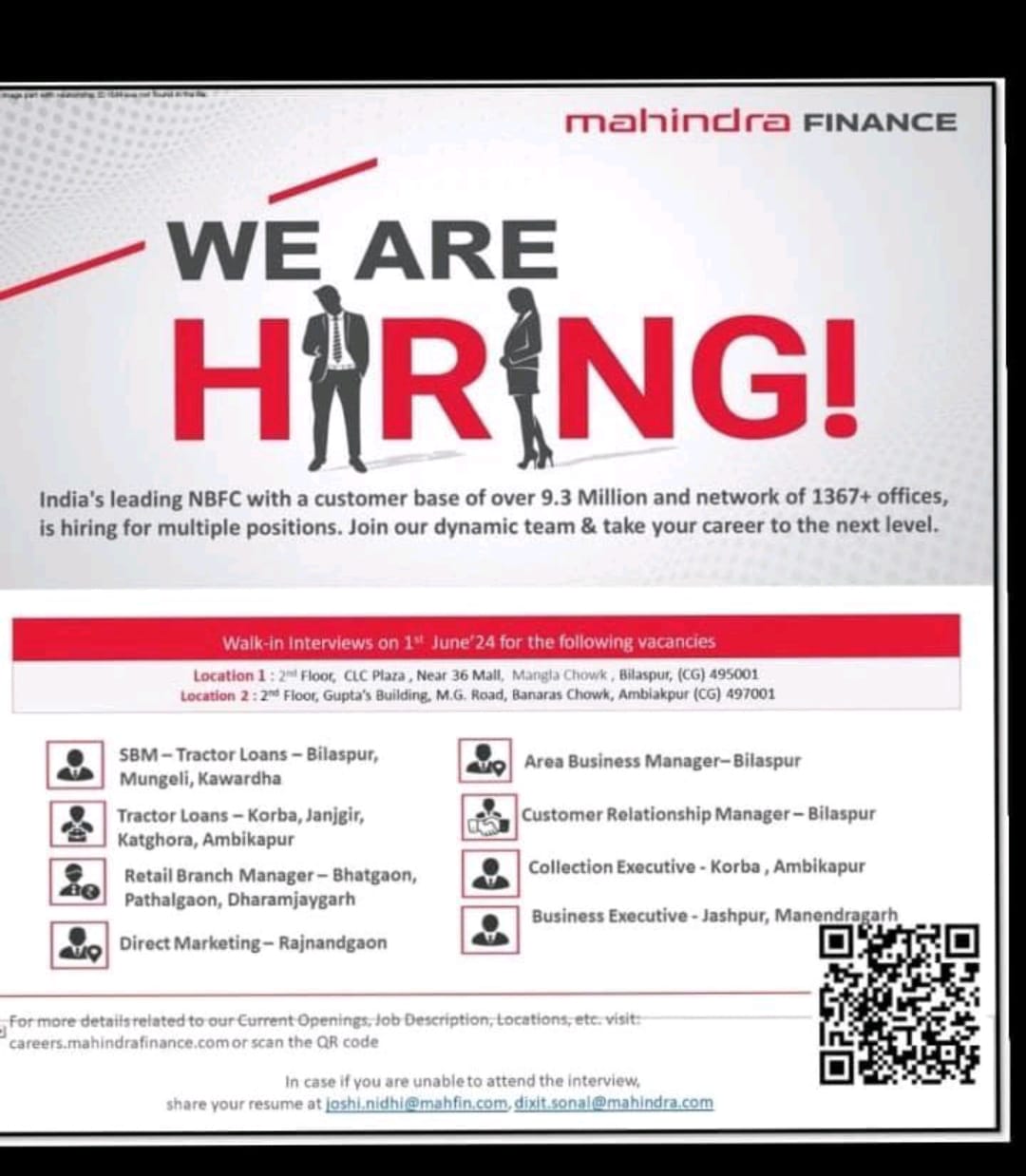 mahindra finance vacancy